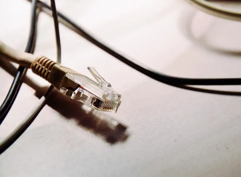 Ethernet cable with RJ45 connectors