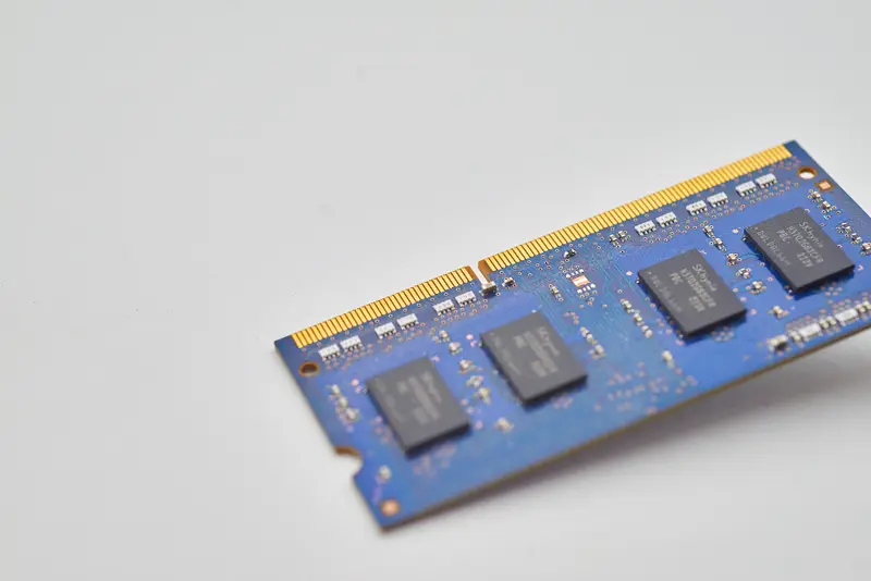 A RAM module — volatile main memory