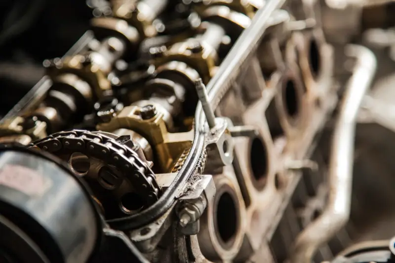 Vintage metal machine engine block