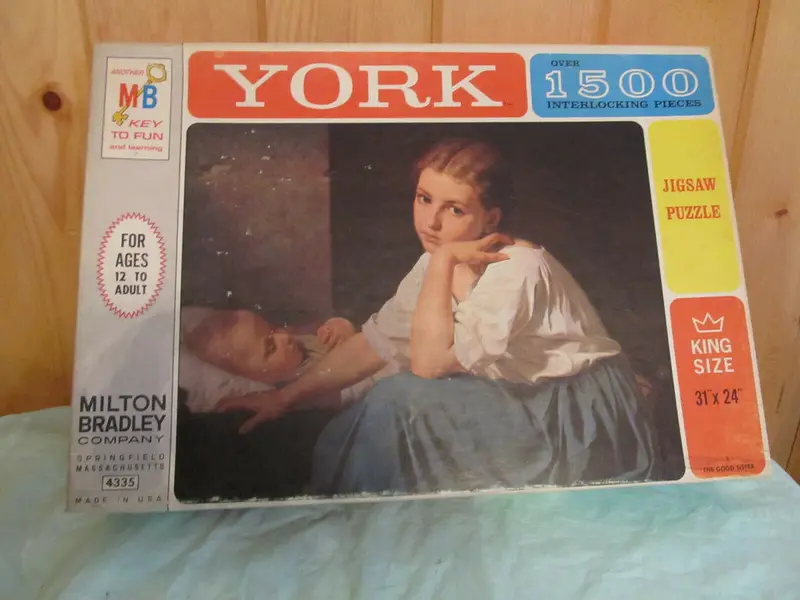 Reference - GAME - Puzzle, Jigsaw - Milton Bradley - York - 1500 Pieces - 1963 - 4335 - No. 01 - Good Sister, The